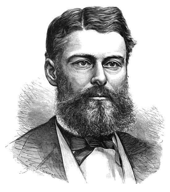 Edward Drinker Cope, gravure de 1881, publiée dans Popular Science Monthly (image : domaine public, Wikimedia Commons)