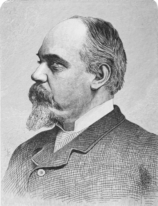 Alpheus Hyatt, gravure, autour de 1885, publiée dans Popular Science Monthly (image : domaine public, Wikimedia Commons)
